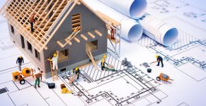 Model budowy budynku znajdujący się na projekcie
