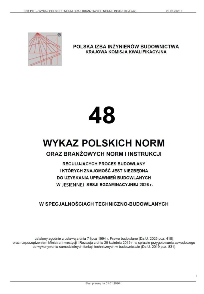 wykaz norm jesien 2026