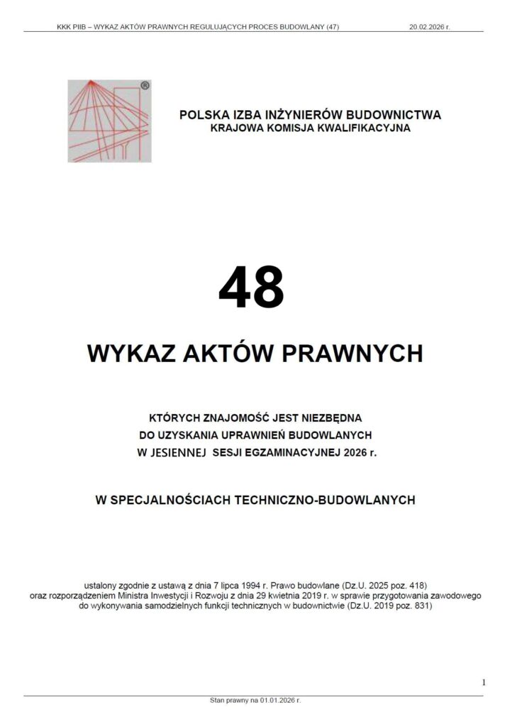 wykaz przepisów jesien 2026