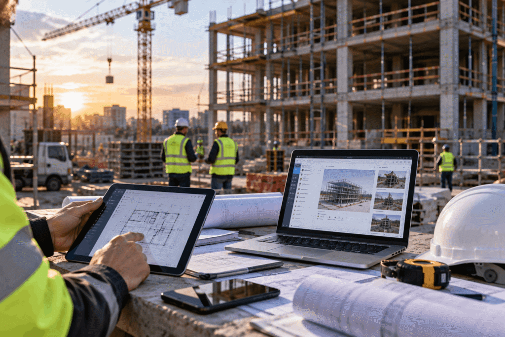 Cyfryzacja zmienia sposób pracy inżyniera, łącząc rzeczywisty plac budowy z elektroniczną dokumentacją, mobilnym dostępem do projektu i cyfrowym obiegiem informacji.