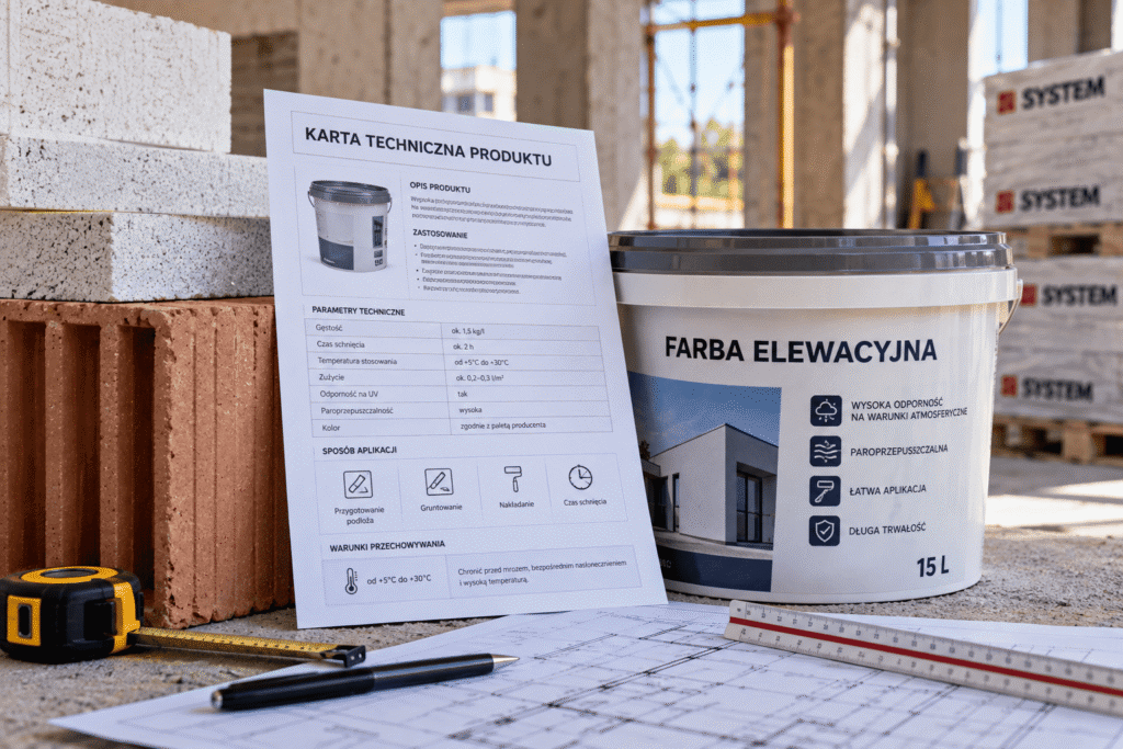 Dokładna analiza karty technicznej pozwala ocenić nie tylko parametry materiału, ale również warunki jego prawidłowego zastosowania na budowie.