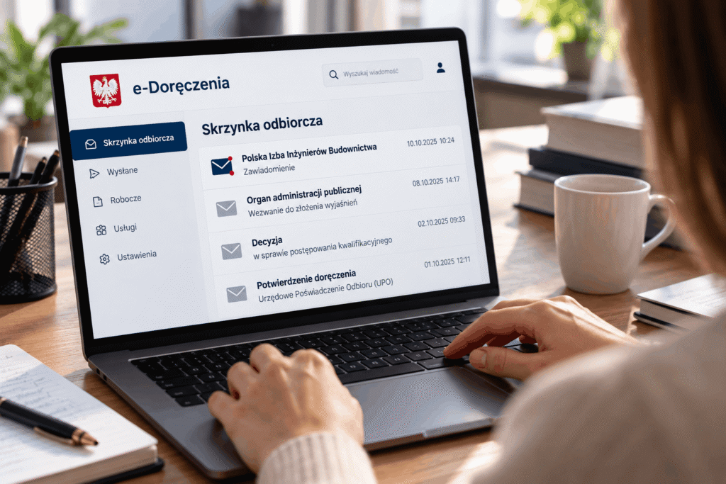 Elektroniczna skrzynka doręczeń umożliwia formalną wymianę dokumentów z instytucjami publicznymi oraz potwierdzanie dat ich przekazania.