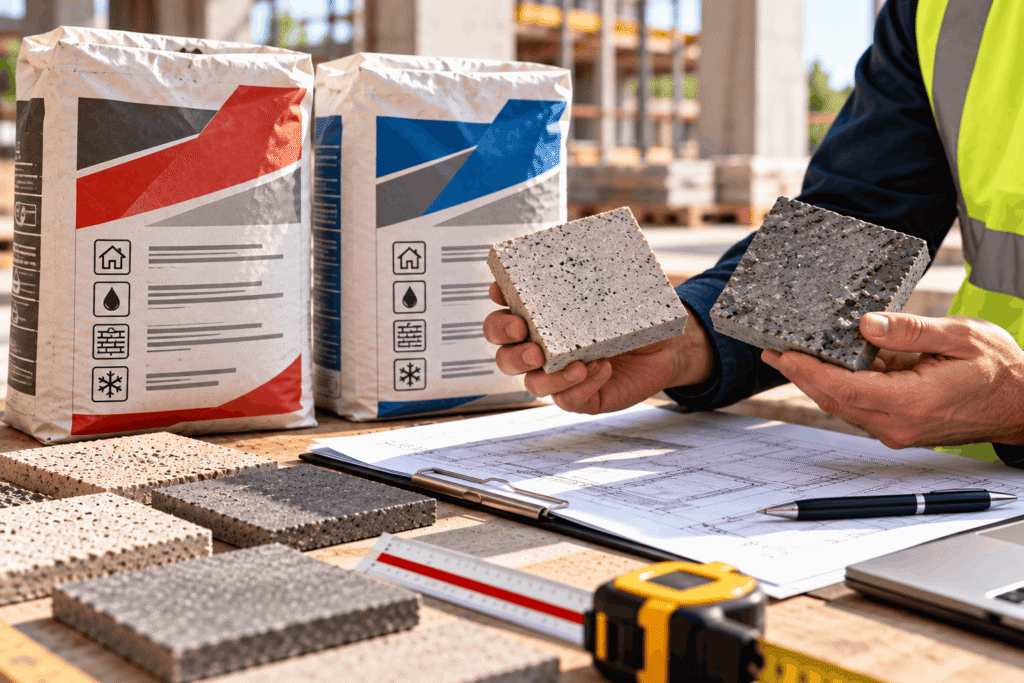 Odpowiedni dobór materiału budowlanego wymaga uwzględnienia rzeczywistych parametrów technicznych, warunków stosowania oraz zgodności z dokumentacją projektową.