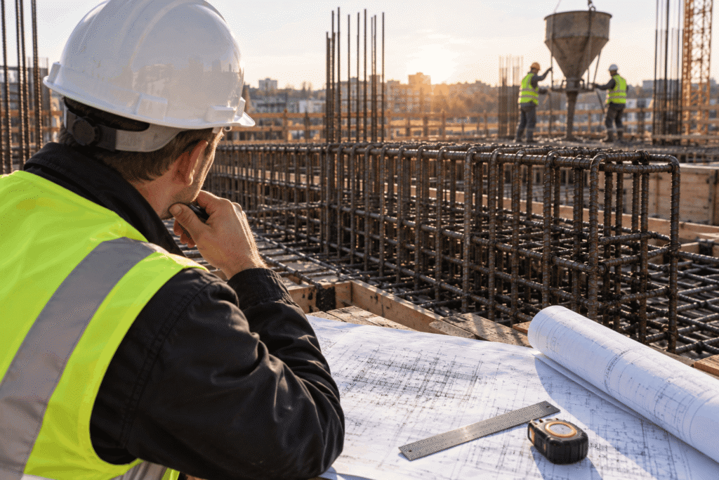 Współpraca kierownika budowy z projektantem oraz właściwy dobór technologii betonowania pomagają uniknąć wad wykonawczych i zapewnić wymaganą jakość konstrukcji żelbetowej.
